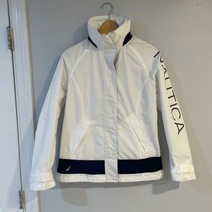 White Nautica Rain Jacket, Size Small